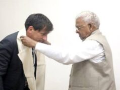 राज्यपाल श्री पटेल से फ्रांस के काउंसिल जनरल की सौजन्य भेंट