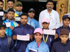 राष्ट्रीय पदक प्राप्त खिलाड़ियों का हुआ सम्मान