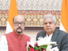 नई दिल्ली में उपराष्ट्रपति जगदीप धनखड़ से राज्यपाल रमेन डेका ने की सौजन्य मुलाकात