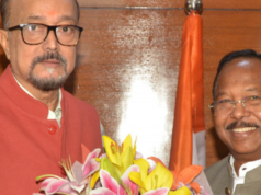 राज्यपाल रमेन डेका से मंत्री नेताम ने की सौजन्य मुलाकात