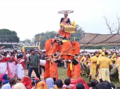 रायपुर : महिला एवं बाल विकास मंत्री श्रीमती राजवाड़े संबलपुर में करमा तिहार उत्सव में शामिल हुईं