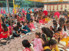 अहिल्याश्रम क्रमांक-2 में महाआरती और 3000 कन्याओं का पूजन व भोजन प्रसादी वितरण