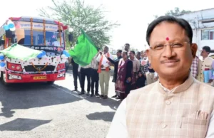 मुख्यमंत्री विष्णुदेव साय के नेतृत्व में शासन के द्वारा 10 बसें संचालित: सुकमा के सुदूर अंचलों में आवागमन हुआ आसान, जनप्रतिनिधियों ने मुख्यमंत्री ग्रामीण बस सेवा को हरी झंडी दिखाकर किया रवाना…..