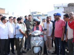 स्कूटी पर निकले उप मुख्यमंत्री अरुण साव, नगर भ्रमण कर विकास कार्यों का लिया जायजा….