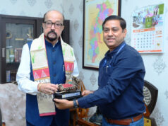 राज्यपाल रमेन डेका से एनएचएआई के क्षेत्रीय अधिकारी आलोक कुमार ने की भेंट….