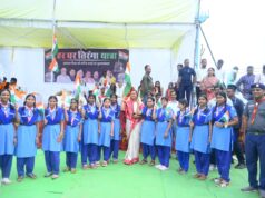 मंत्री लक्ष्मी राजवाड़े के नेतृत्व में सूरजपुर जिले में निकलीं भव्य तिरंगा यात्राएं….