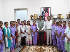 सत्य साईं अस्पताल में सेवा दे रहीं छत्तीसगढ़ की बेटियों से मिले वित्त मंत्री ओ.पी. चौधरी…..